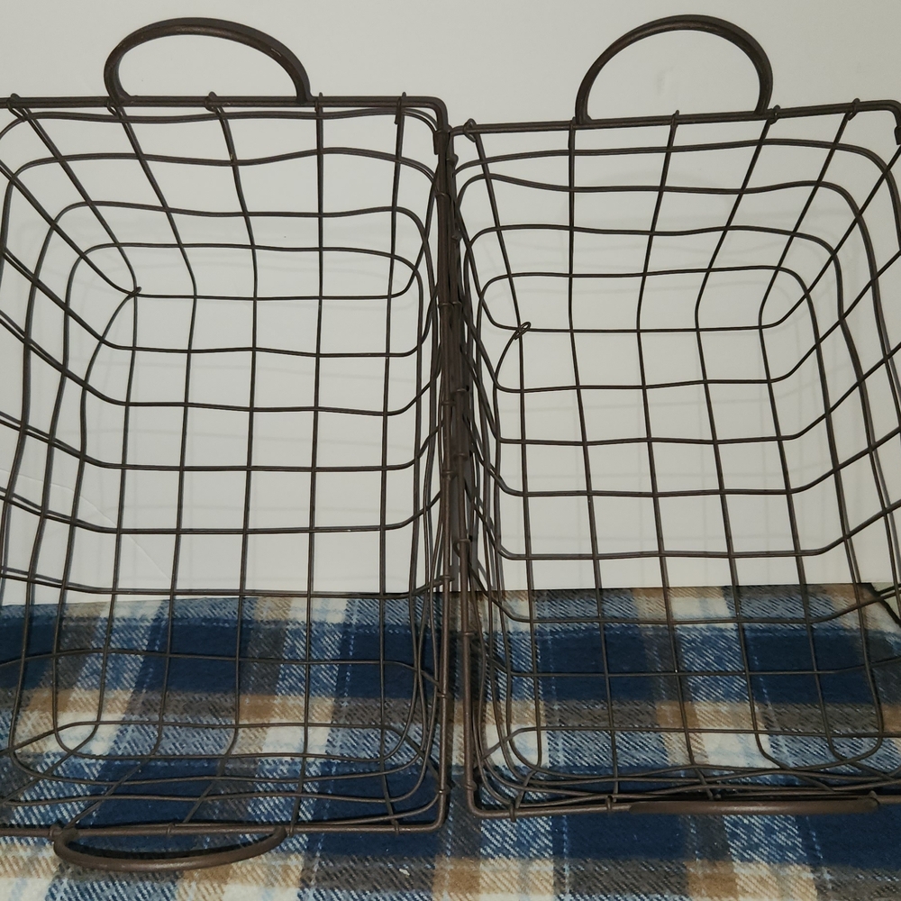 Wire Storage Baskets - Black